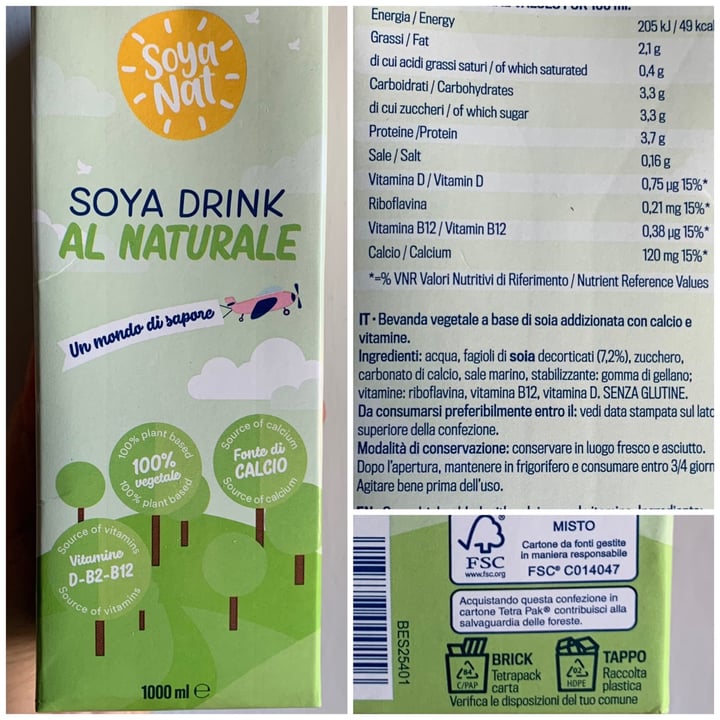 photo of Soya-Nat Soya Drink Al Naturale shared by @aleglass on  10 Oct 2021 - review