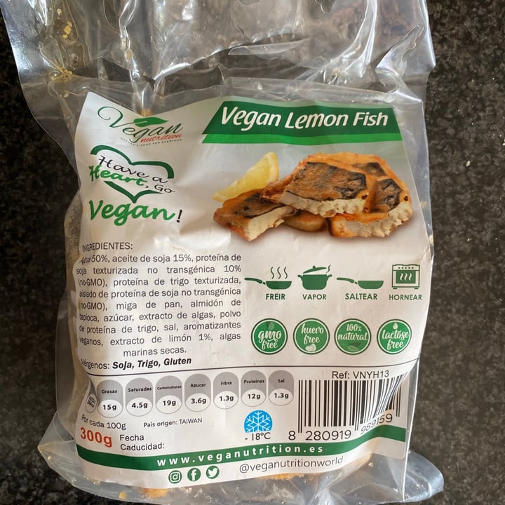 photo of Vegan Nutrition Vegan lemon Fish shared by @gororiddle on  19 Oct 2020 - review