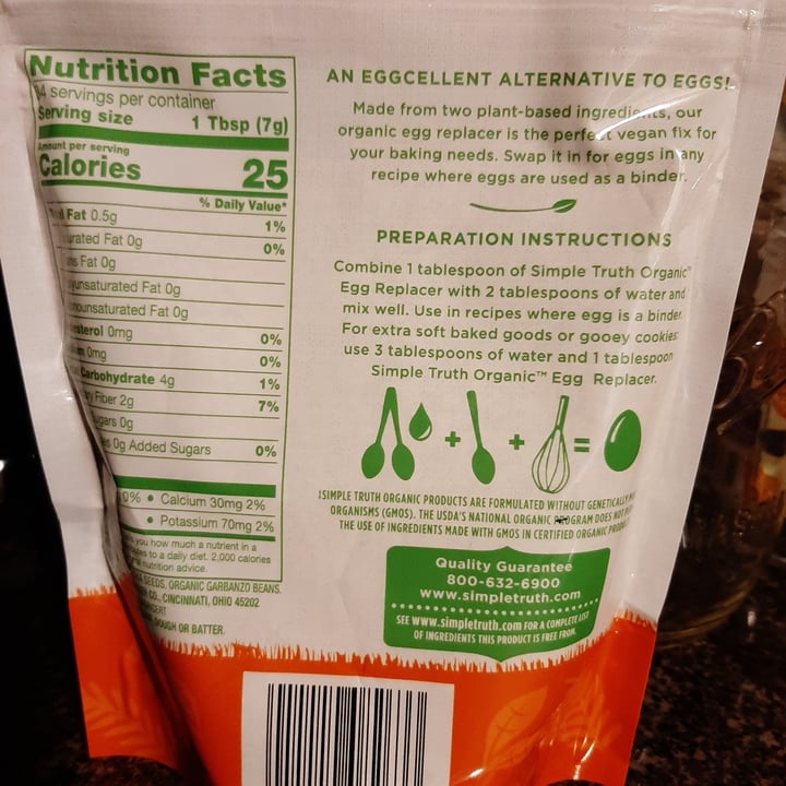 photo of Simple Truth Plant based egg replacer shared by @treehugginjen on  17 Nov 2021 - review