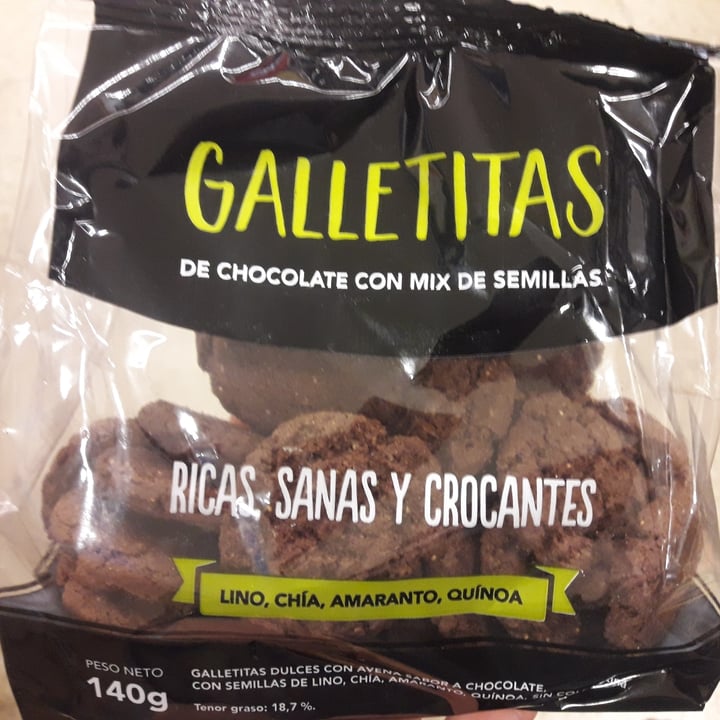 photo of Galletitas mix de semillas Galletitas de chocolate con mix de semillas shared by @llourdes on  01 Aug 2021 - review