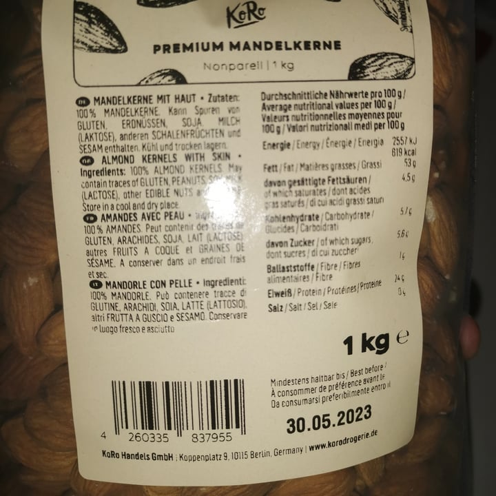 review photo of Koro Mandorle sgusciate shared by @paolarug on 07 Apr 2022 - review