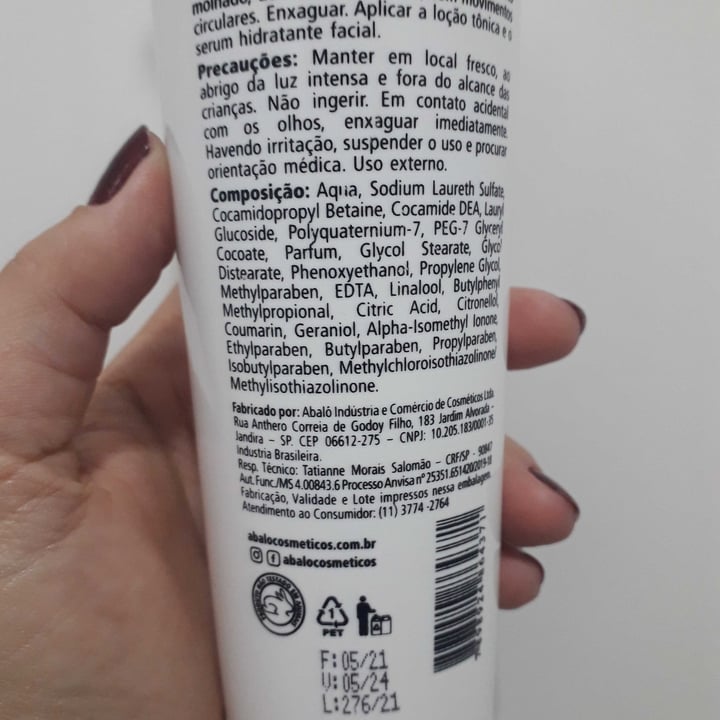photo of Abalô sabonete líquido facial shared by @alineflavia1985 on  29 Apr 2022 - review
