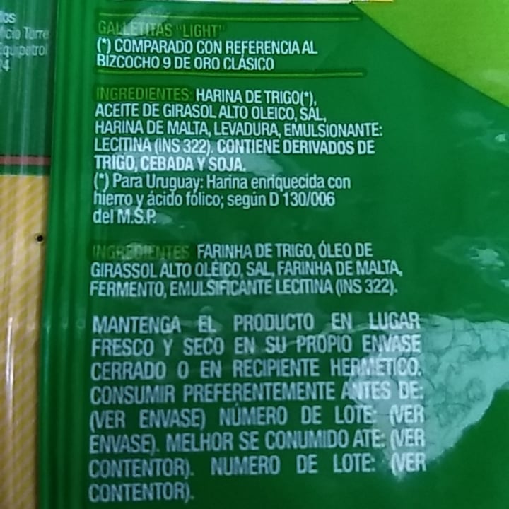review photo of Molino Cañuelas Bizcochos 9 De Oro Light shared by @nev7s on 04 Feb 2021 - review