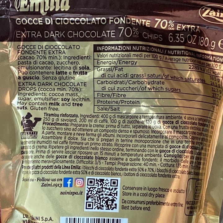 review photo of Emilia Zaini Gocce Di Cioccolato Extra Fondente 70% shared by @sofficino on 04 Sep 2022 - review
