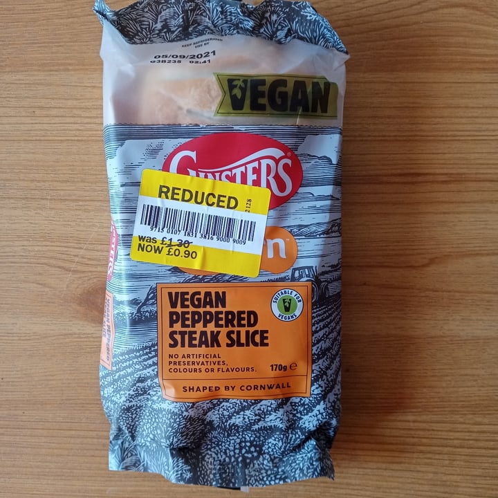photo of Ginsters Quorn Vegan Peppered Steak Slice shared by @liepina on  05 Sep 2021 - review