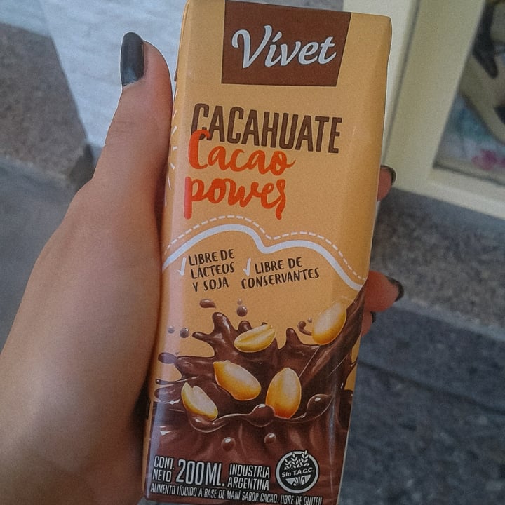 photo of Vívet Leche de Cacahuate Cacao Power 200ml shared by @timarocio on  12 Dec 2020 - review