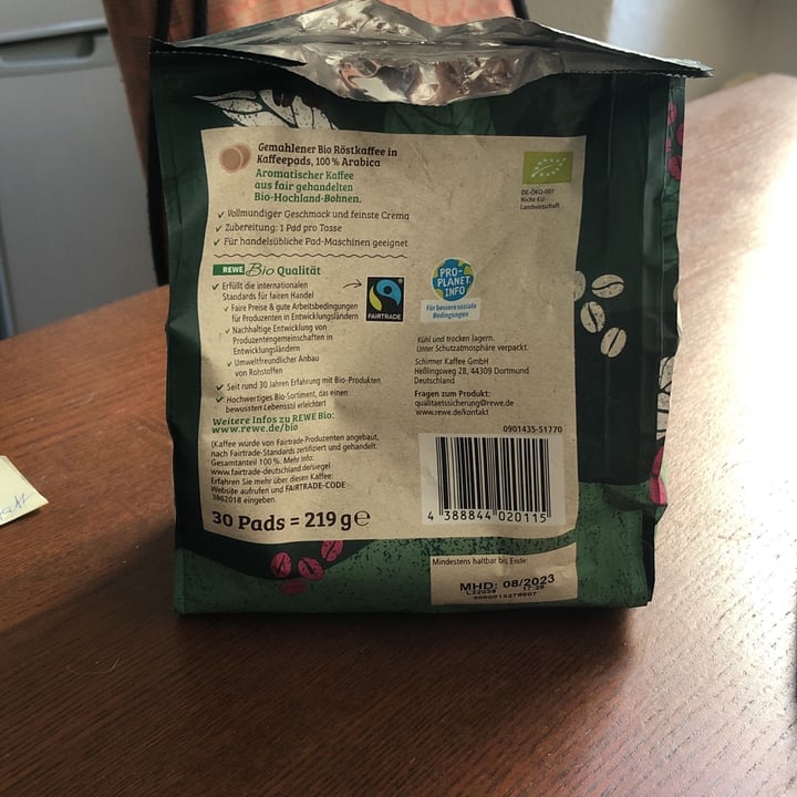photo of Rewe Bio Caffè Crema shared by @cmh on  23 Mar 2022 - review
