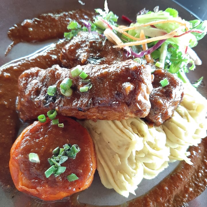 photo of Moksa Plant-based Restaurant & Permaculture Garden Tempeh Ribs shared by @plantsfeelthough on  03 Jun 2020 - review