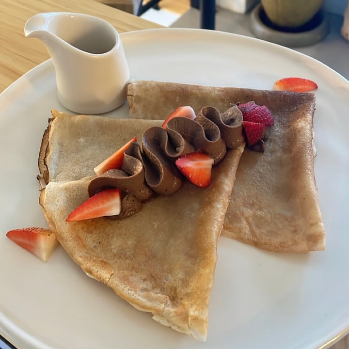 photo of The Holy Spirit Vodka Bar and Restaurant Pancakes with chocolate cream, fried banana and miso caramel shared by @capetownvegan on  02 Aug 2022 - review