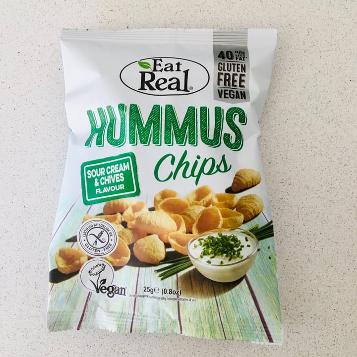 photo of Eat Real Hummus Chips Sour cream and chives shared by @taz on  22 Mar 2021 - review