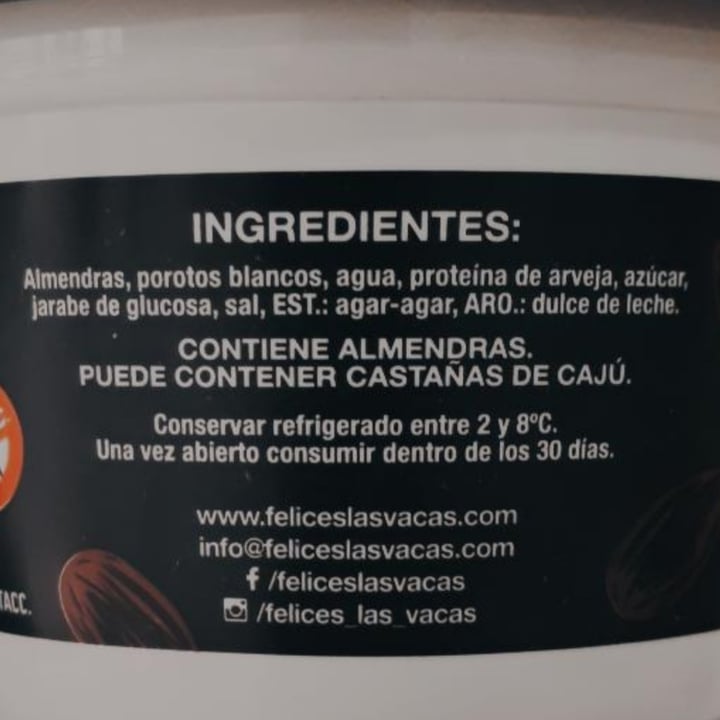 photo of Felices Las Vacas Untable de Almendras sabor Dulce de Leche shared by @vegansdaily on  02 Jul 2020 - review