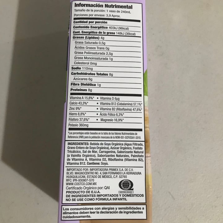 review photo of Kirkland Signature Bebida de soya orgánica original shared by @ishagzz on 21 Jan 2021 - review