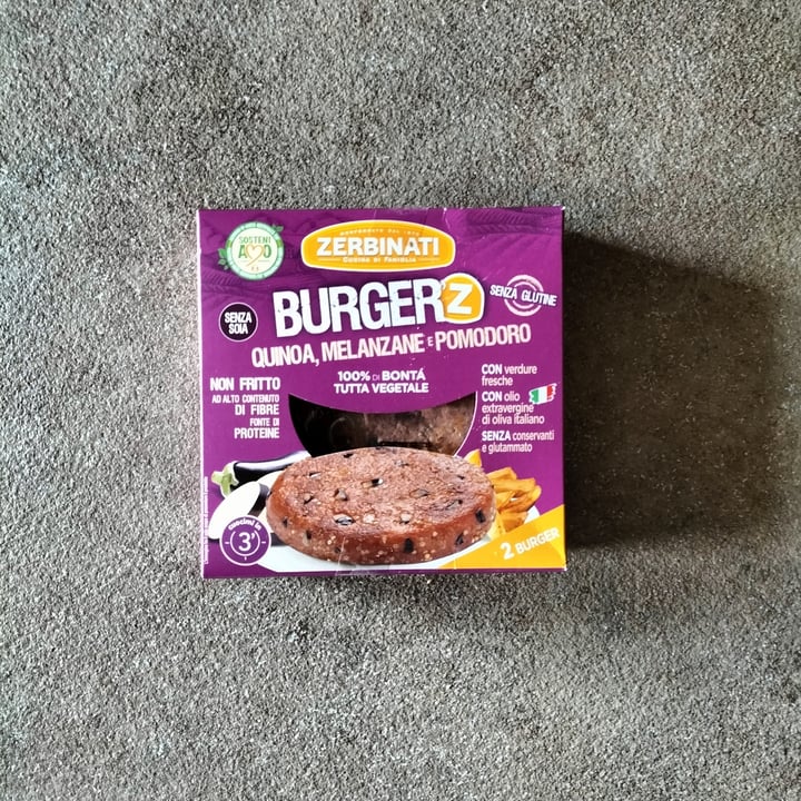 review photo of Zerbinati Burger Quinoa Melanzane E Pomodoro shared by @saraserpe on 02 Aug 2022 - review