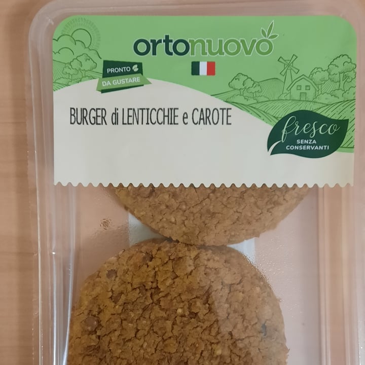 photo of Ortonuovo Burger lenticchie e carote shared by @paolaink on  21 Mar 2022 - review