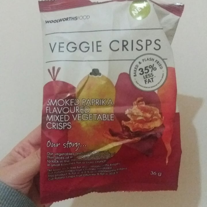 photo of Woolworths Food Smoked Paprika Veggie crisps shared by @talthegreenteacher on  19 Jul 2020 - review