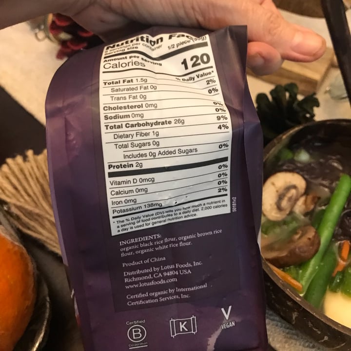 photo of Lotus Foods - Rice Is Life Forbidden Rice Ramen - Noodles shared by @veganlibrarian on  30 Dec 2021 - review