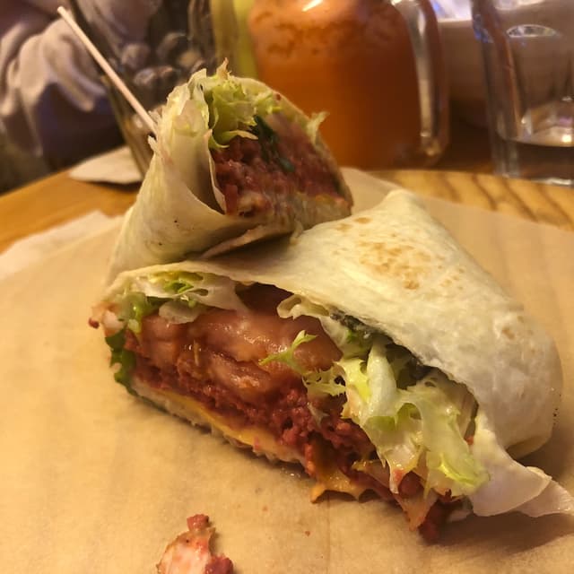 Foto do prato “Wrap Americano”