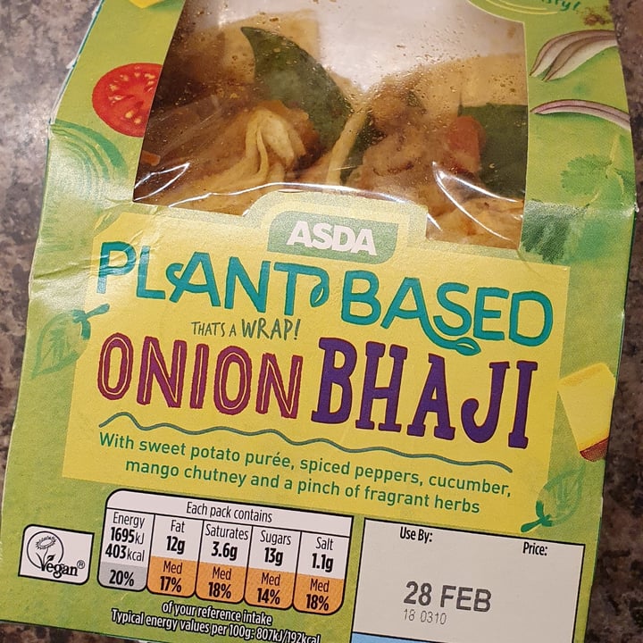 review photo of ASDA Onion Bhaji Wrap shared by @vegelaryian on 28 Feb 2021 - review