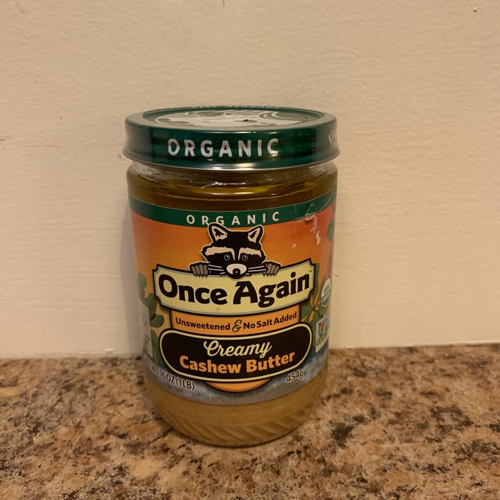 photo of Once Again Organic Creamy Cashew Butter shared by @liamhenneberry on  29 Apr 2020 - review