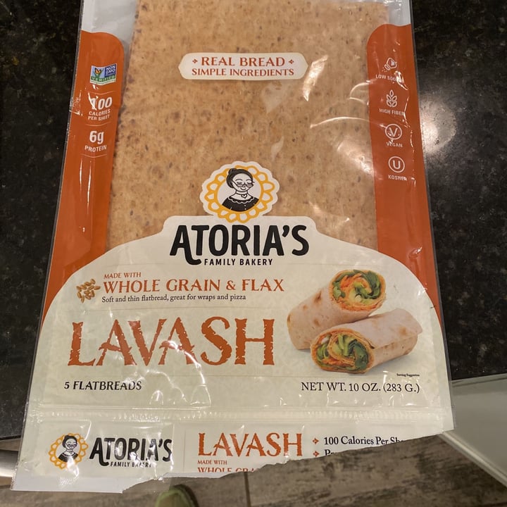 review photo of Atoria's Family Bakery Whole Grain & Flax lavash shared by @lexie1984 on 12 Jan 2021 - review