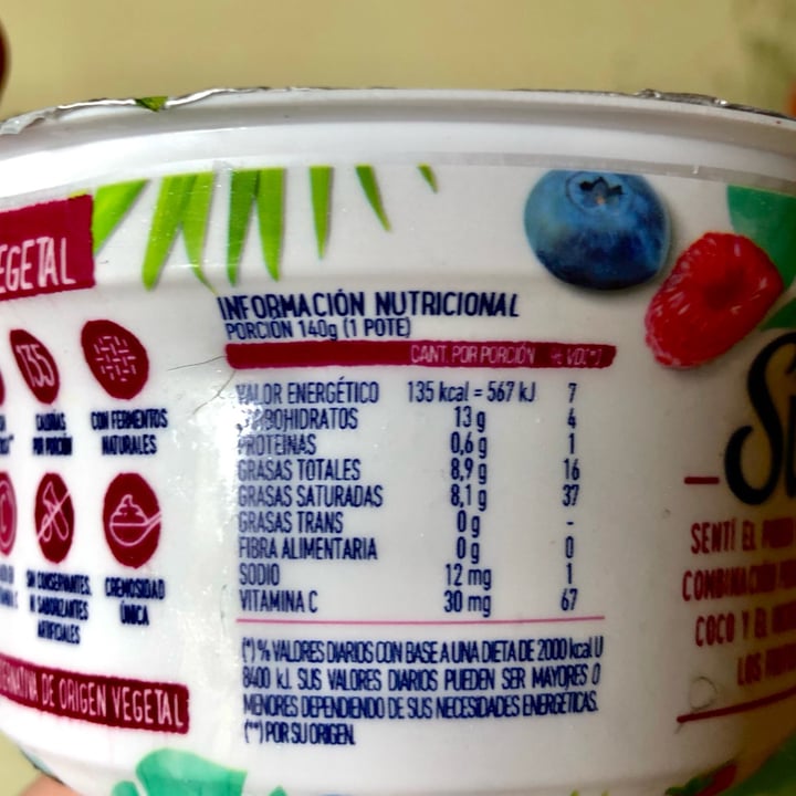photo of Silk Producto fermentado a base de coco sabor frutos rojos shared by @vegandann on  09 Aug 2022 - review