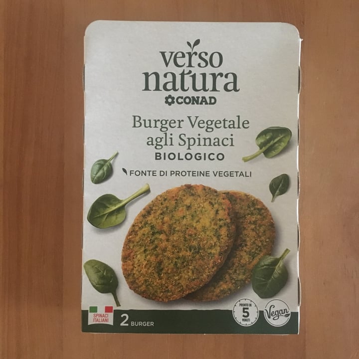 photo of Verso Natura Conad Veg Burger Vegetali agli Spinaci shared by @annamarias on  20 Jul 2022 - review