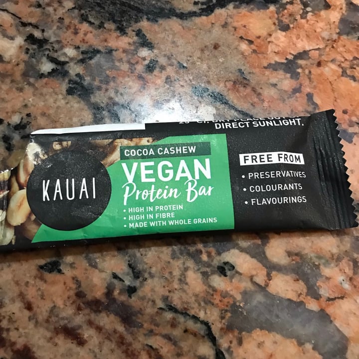 Kauai Cocoa Cashew Vegan Protein Bar Review abillion