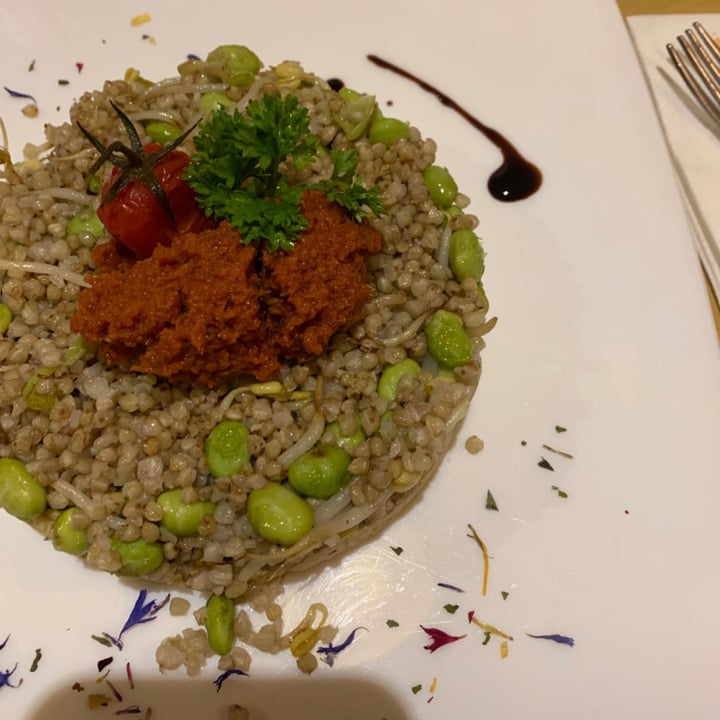 review photo of Bar Osteria Da Picchio Tris di cereali, edamame e pomodori confit shared by @veromenna on 13 Oct 2022 - review