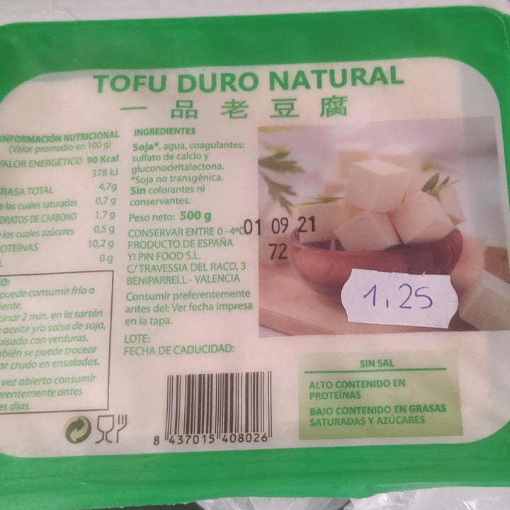 review photo of yipinfood Tofu Duro Natural shared by @diegoaq on 11 Aug 2021 - review