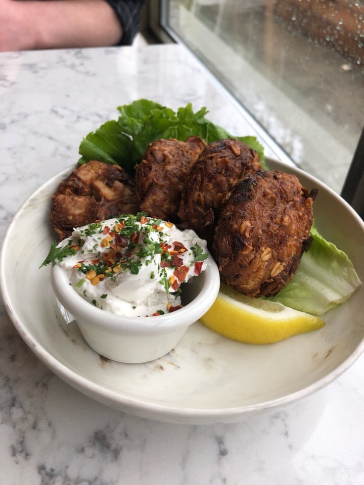 photo of The Moth Cafe Vegan Crab Cakes shared by @gardentvarietyveg on  24 Nov 2019 - review