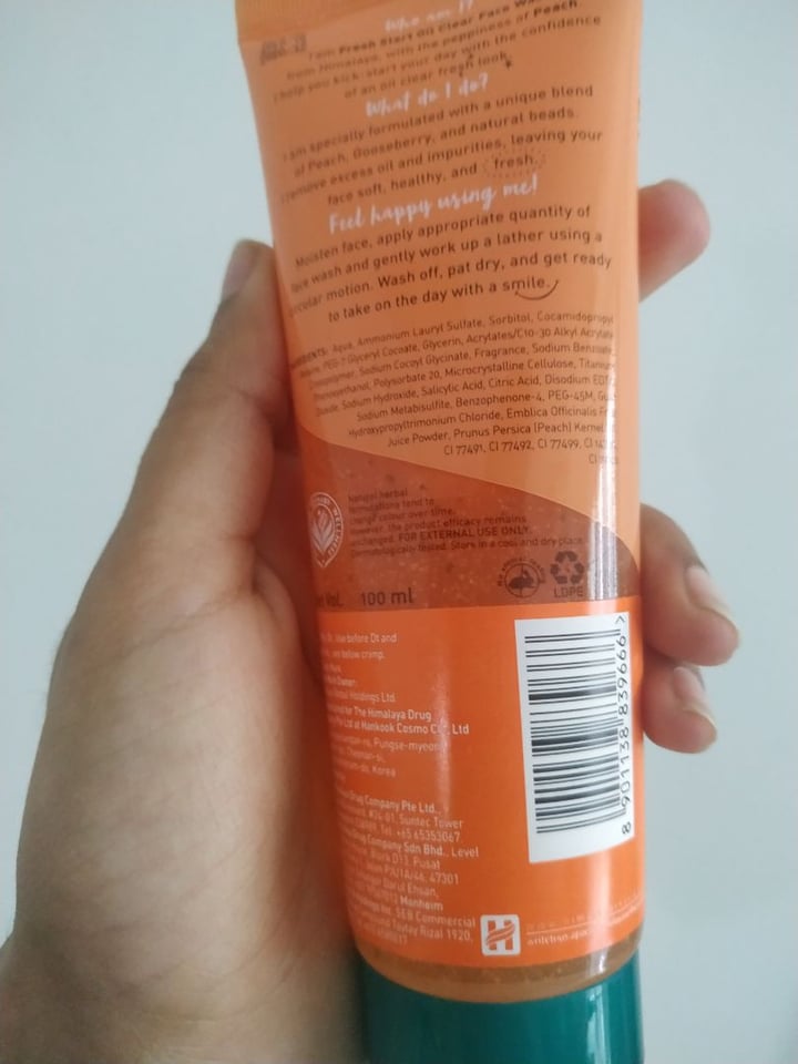 review photo of Himalaya Herbals Oil clear face wash Peach shared by @thebackpacker on 16 Mar 2020 - review