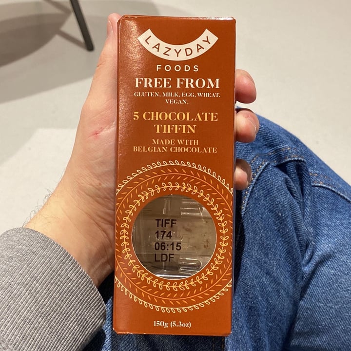 photo of Lazyday 5 chocolate tiffin shared by @voyagingherbivore on  21 Dec 2021 - review