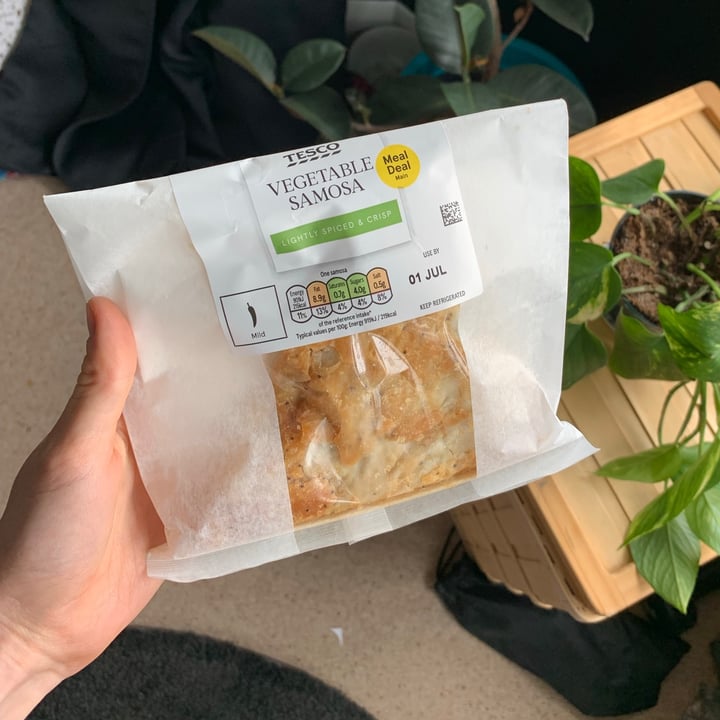 review photo of Tesco vegetable samosa shared by @tyjmorgan on 27 Jun 2021 - review