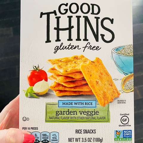 Good Thins Garden Veggie Good Thins Rice Snacks - Gluten Free Reviews