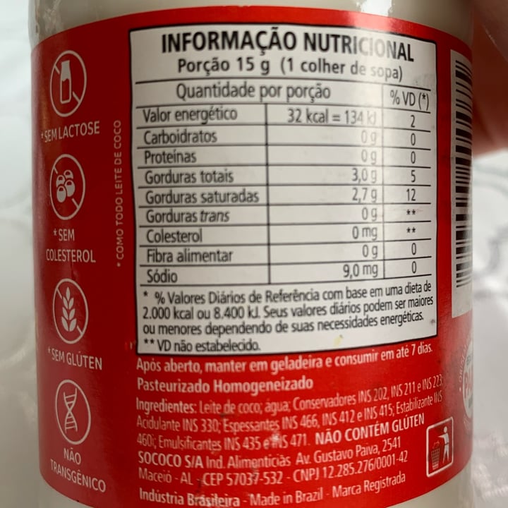 review photo of Sococo Leite de Coco shared by @claudiacosentino on 11 May 2022 - review