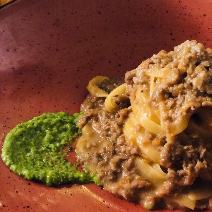 photo of L'OV Osteria Vegetariana Tagliatelle al ragù e salsa di rucola shared by @nicole- on  10 Apr 2022 - review