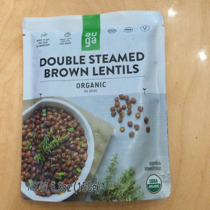 photo of Auga Double steamed brown lentils shared by @janetisvegan on  22 Jan 2022 - review