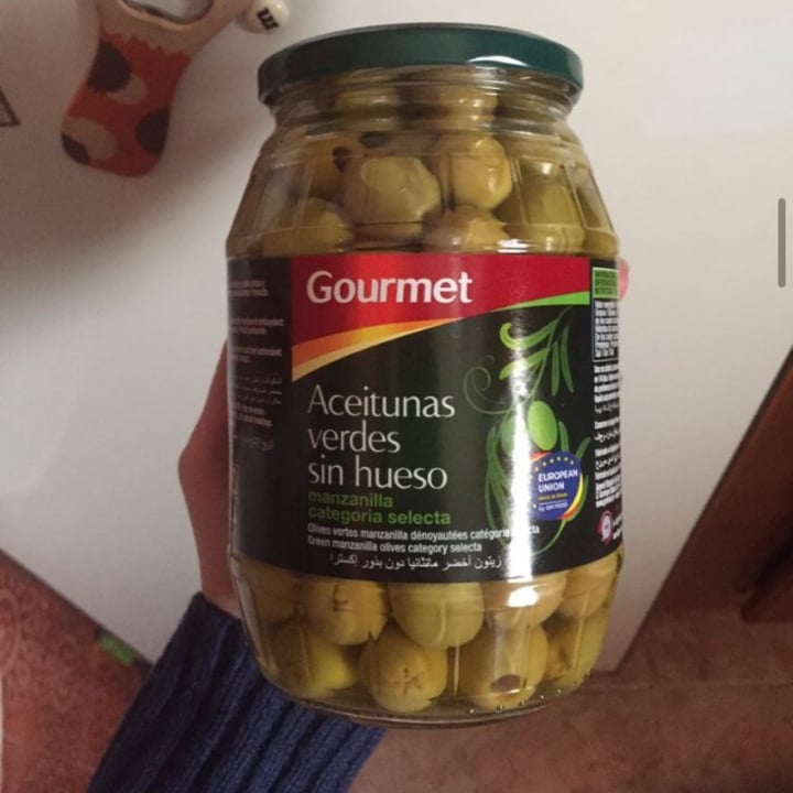 photo of Gourmet. Aceitunas verdes sin hueso shared by @na-vegan-te on  28 Sep 2021 - review
