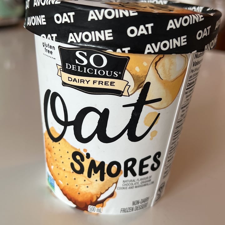 photo of So Delicious Dairy Free Oat s’mores Ice-cream shared by @flaviamajlis on  19 Nov 2022 - review