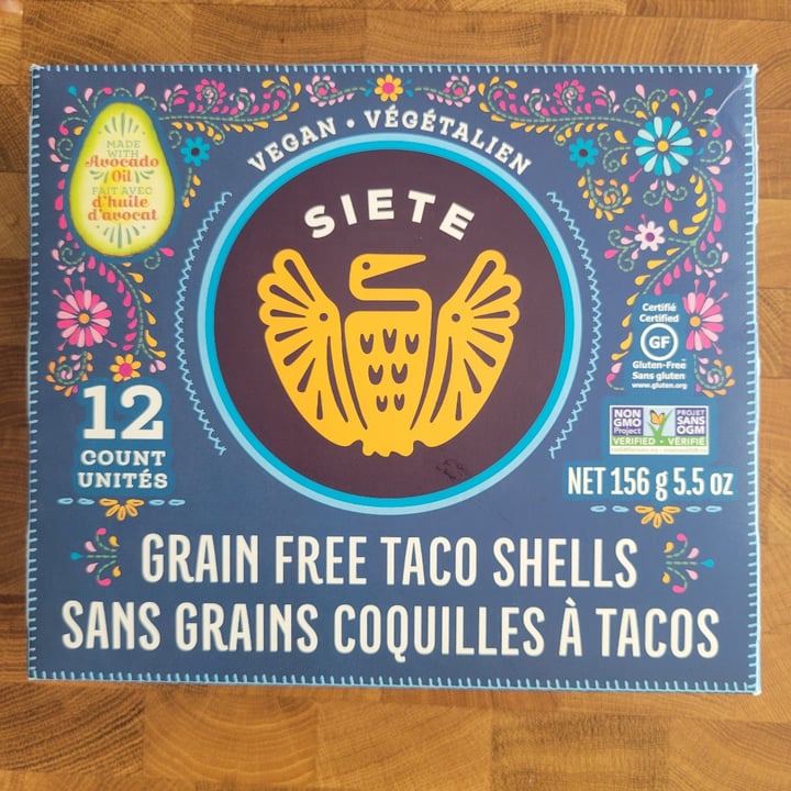 photo of Siete Family Foods Grain Free Taco Shells shared by @veganooch on  05 Aug 2022 - review