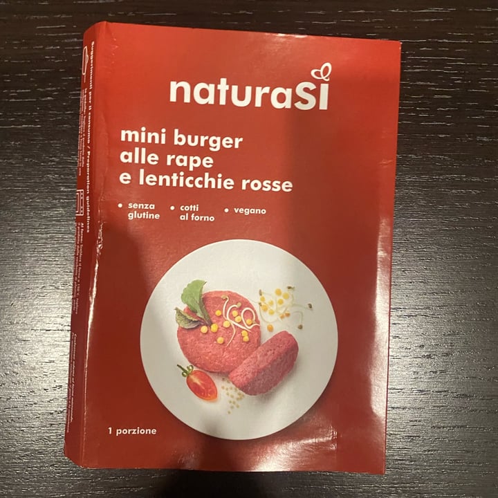 review photo of Natura Sì Mini burger Alle Rape E Lenticchie Rosse shared by @carol9 on 08 Sep 2022 - review