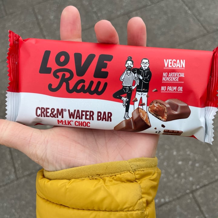 photo of LoveRaw Cre&m Filled Wafer Bars shared by @vegnostic on  03 Jun 2022 - review