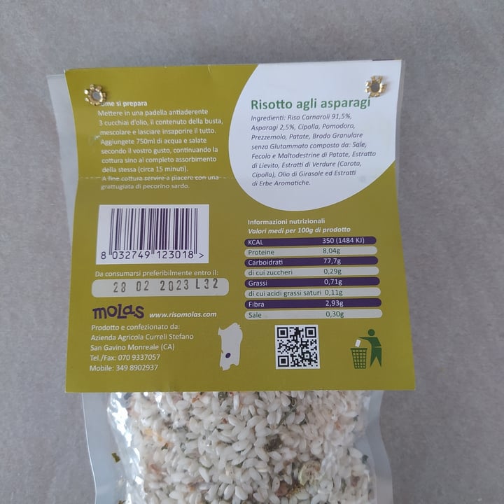 review photo of Riso Molas Molas Risotto Agli Asparagi shared by @chiarab97 on 01 Apr 2022 - review