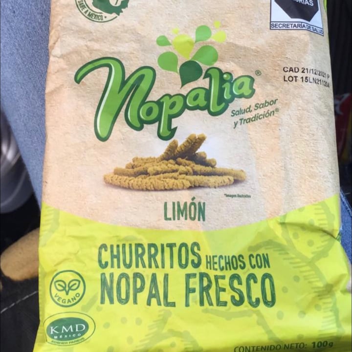 photo of Nopalia Churritos hechos con Nopal Fresco Original shared by @valeriiatllz on  26 Aug 2021 - review
