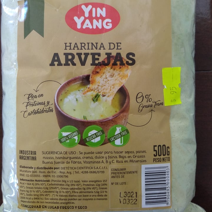 photo of Yin Yang Harina de arvejas shared by @veganquai on  16 Oct 2021 - review