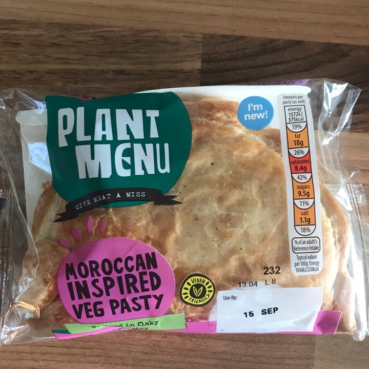 photo of Plant Menu Moroccan Inspired Veg Pasty shared by @charliejones1 on  20 Sep 2021 - review