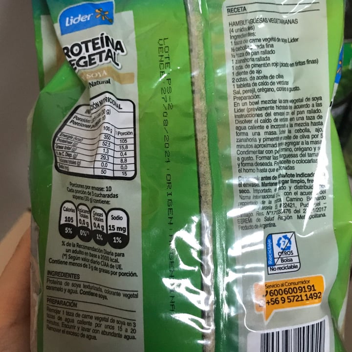 photo of Lider Proteína vegetal de soya shared by @danicst on  04 Feb 2021 - review