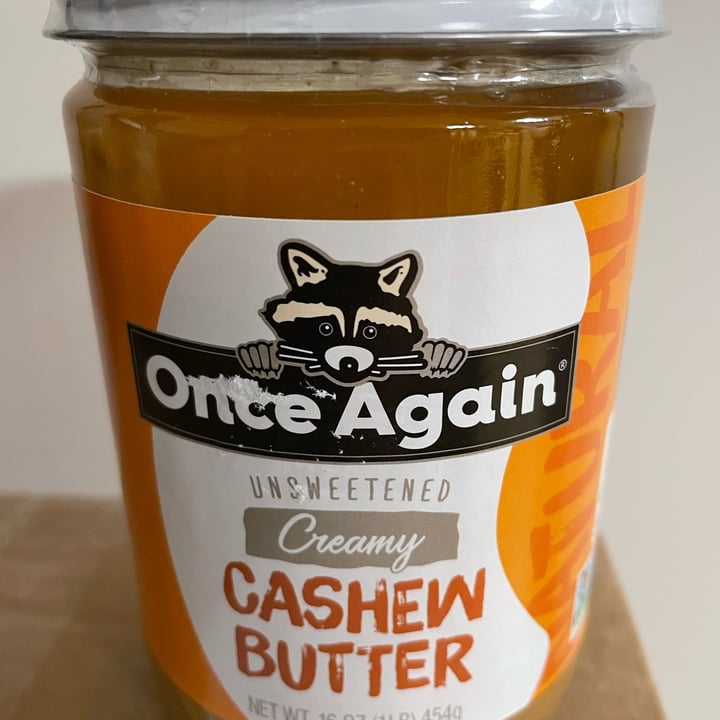 photo of Once Again Organic Creamy Cashew Butter shared by @jillolson on  14 May 2022 - review