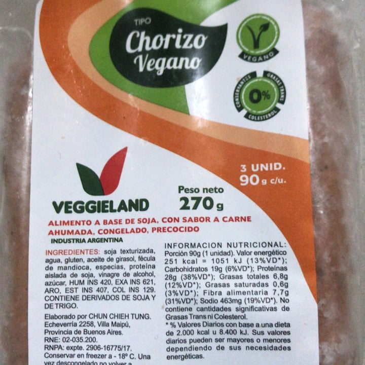 photo of Veggieland Chorizo Vegano shared by @abijalil on  19 Jul 2021 - review