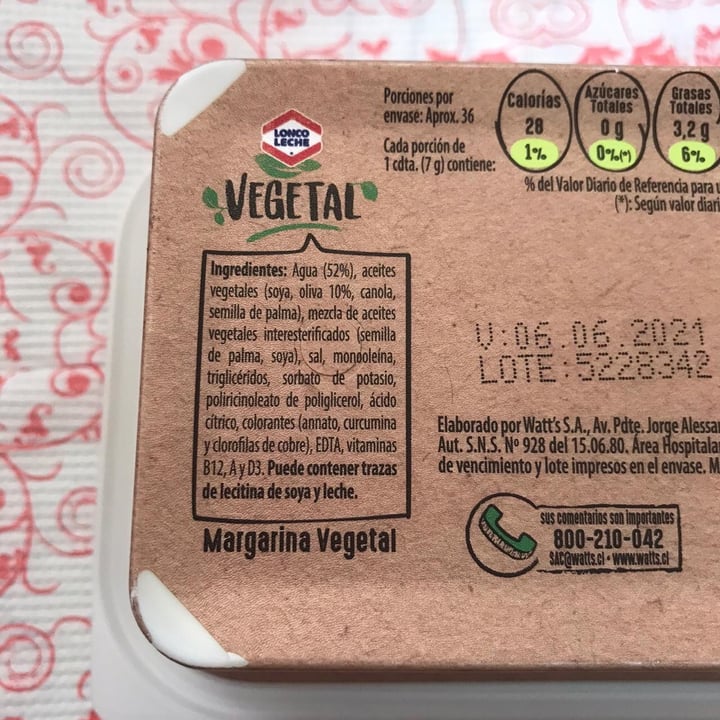 review photo of Lonco Leche Untable 100% vegetal con aceite de oliva shared by @quiltraa on 10 Jan 2021 - review